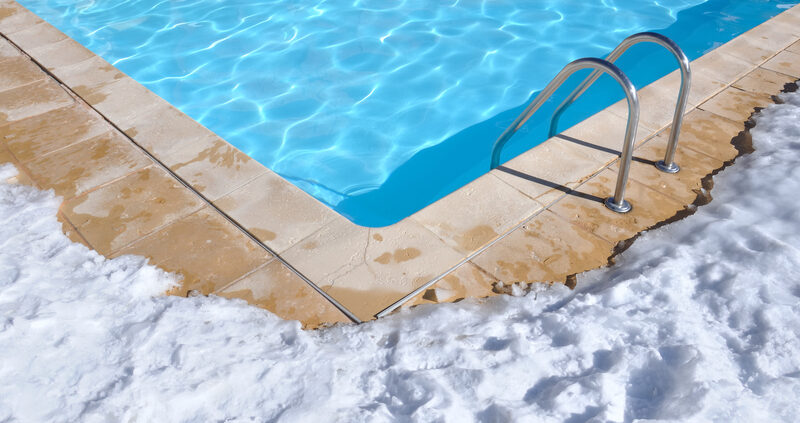 inspect a pool after a winter storm