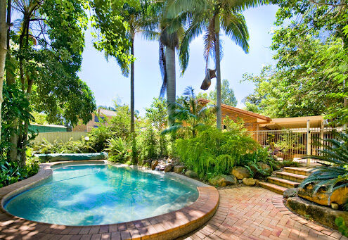 pool looks stunning with pool products to make water clean and refreshing